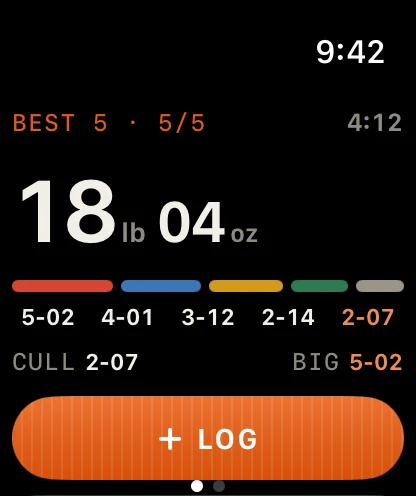 Bass Log 1.1 Apple Watch tournament preview